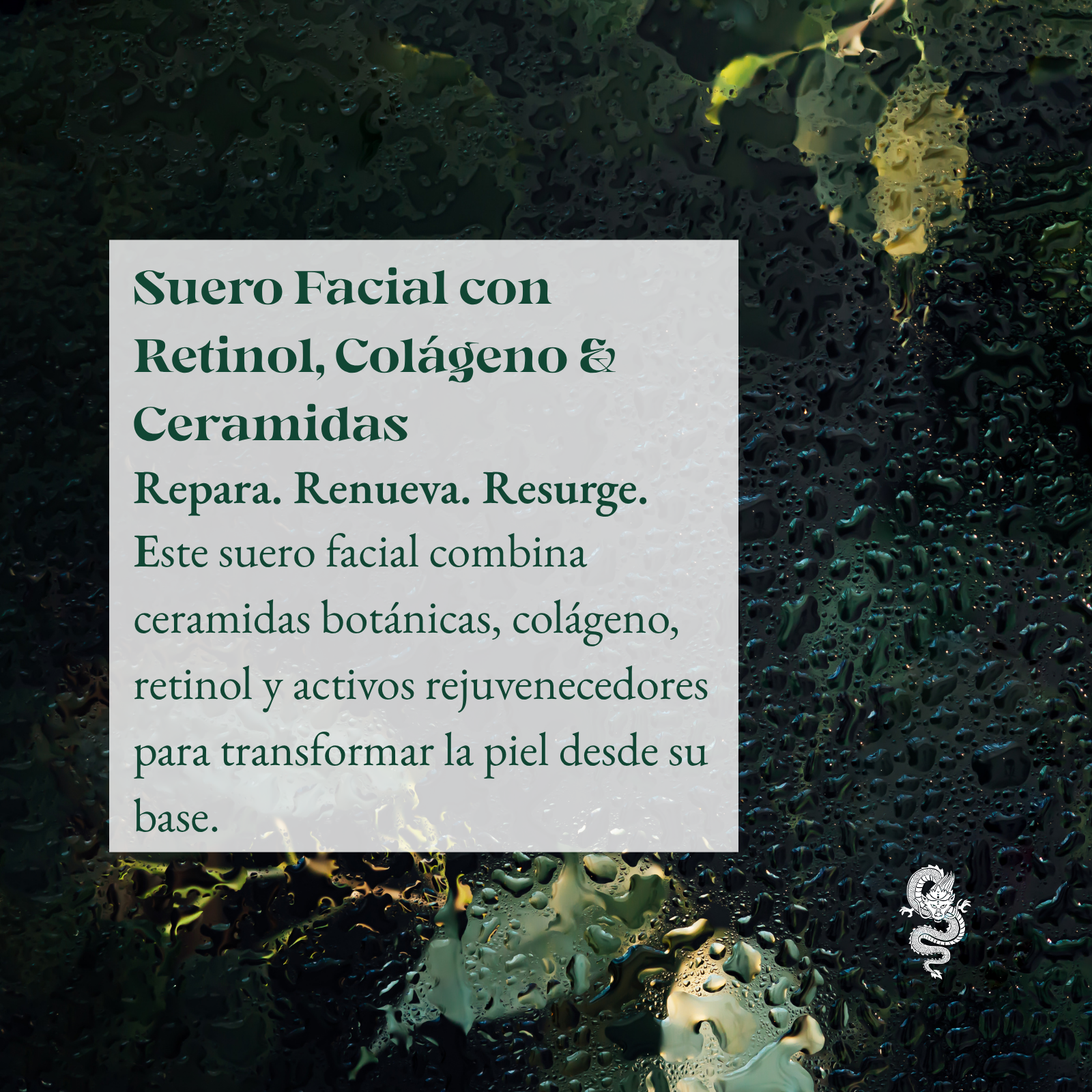 Suero Facial con Retinol, Colágeno & Ceramidas