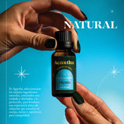 Aceite esencial de menta con gotero para una aplicación precisa, ideal para masajes refrescantes.