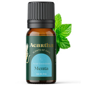 Aceite esencial de menta, refrescante y revitalizante, perfecto para estimular la energía y despejar la mente.