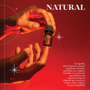 Aceite esencial de Palo Santo con tapa de seguridad, ideal para aromaterapia y meditación.