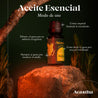 Aceite esencial de romero utilizado en masajes para estimular la circulación y aliviar tensiones.