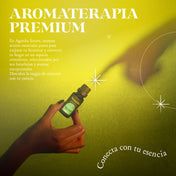 Aceite esencial de Tea Tree en uso, perfecto para combatir imperfecciones y purificar el ambiente.