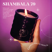 Vela Shambala 79, elaborada meticulosamente con ingredientes de alta calidad, ofreciendo una experiencia olfativa única y sofisticada.