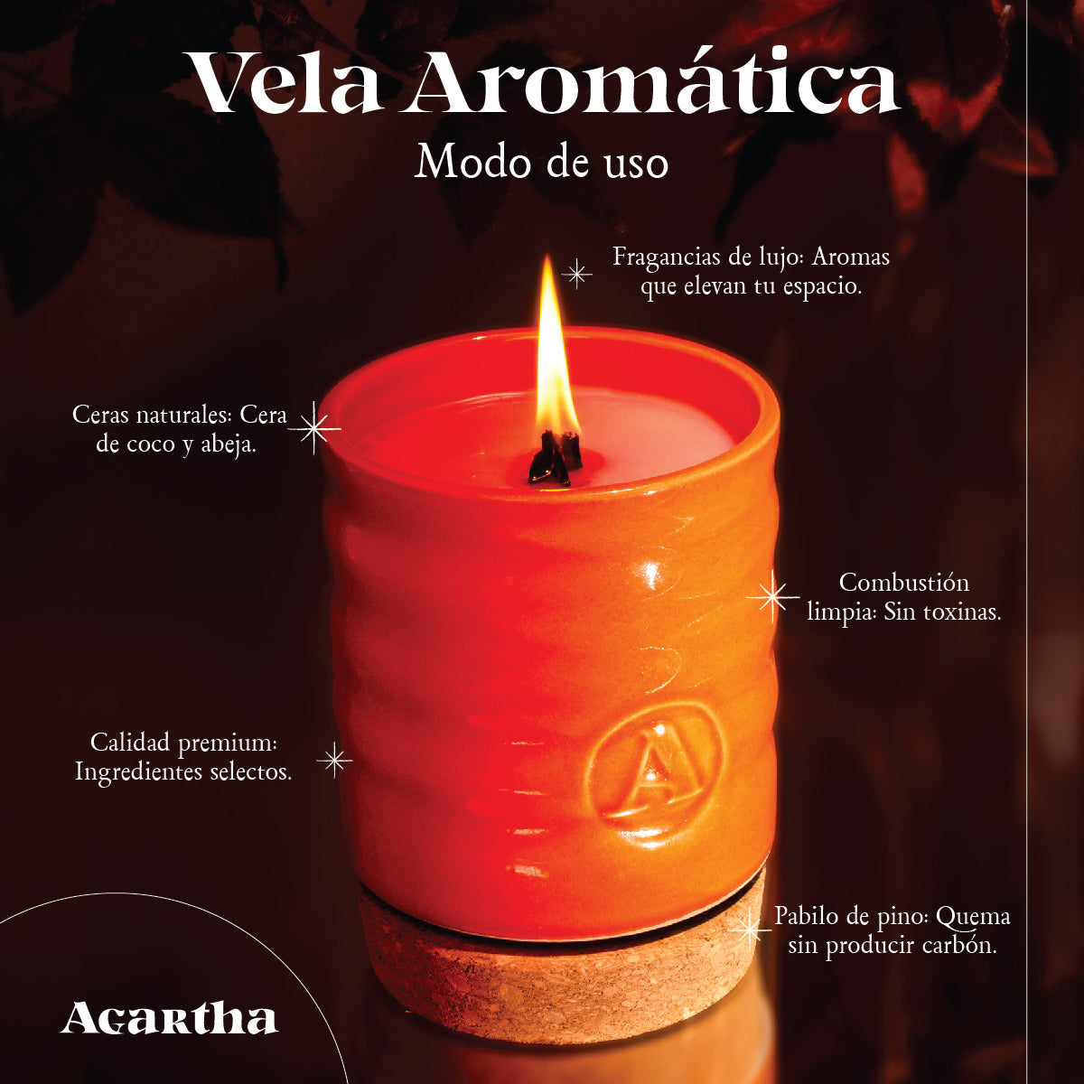 Vela Spices 520 con una fragancia envolvente de calabaza y chai, perfecta para transformar tus espacios en un ambiente acogedor.